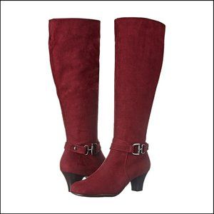Burgundy dark red knee high boots | A2 by Aerosoles Pariwinkle | Size 6